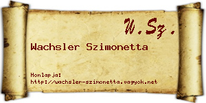 Wachsler Szimonetta névjegykártya